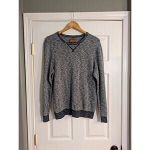 Men's Blue 100% Cotton Sweater Red Ale Large Cozy Soft